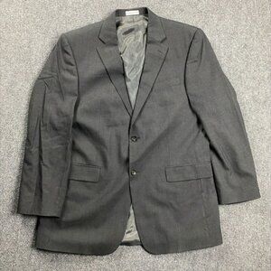 Geoffrey Beene Blazer Adults‎ 44L Gray Suit Jacket 100% Wool Mens